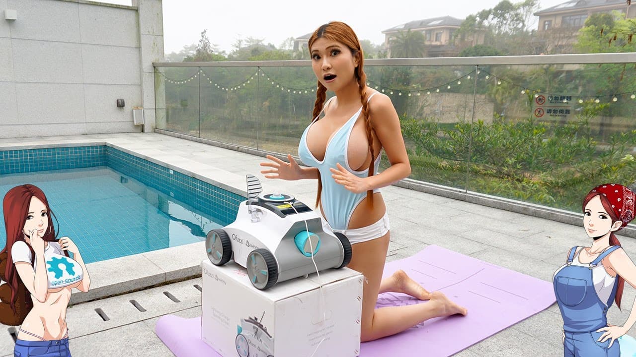 Thumbnail for Swimming with a Pool Cleaning Robot🏊‍♀️🤖 The Ofuzzi Cyber 1200 Pro!